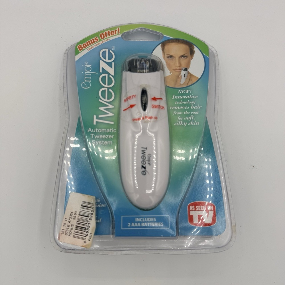 Emjoi Tweeze Automatic Tweezer Hair Remover NOS Sealed As Seen On TV Vintage